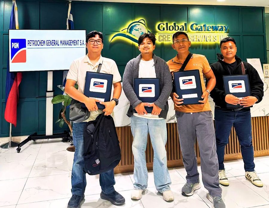 Global Gateway crew joining a Petrochem-managed vessel